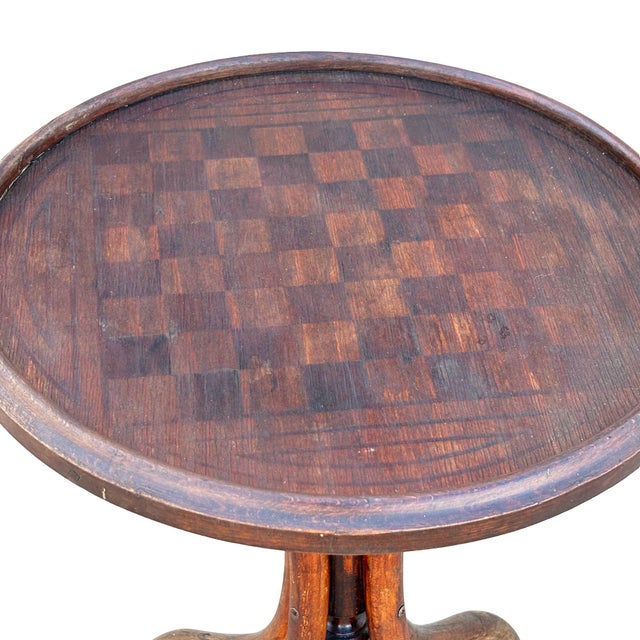 Late Victorian Bentwood Oak Chess Board Games Tablein the Style of Thonet For Sale In Los Angeles - Image 6 of 8