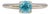 1.07ct Blue Zircon Estate Ring in Solid 10k Gold, Round Cut 5mm - Solitaire Ring, Size 4.25 For Sale