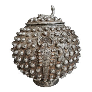 Antique Lobi Aluminum Scorpion Pot For Sale