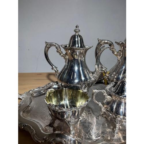 Silver Plated Coffee Set from Wallace, Set of 6 For Sale - Image 3 of 9