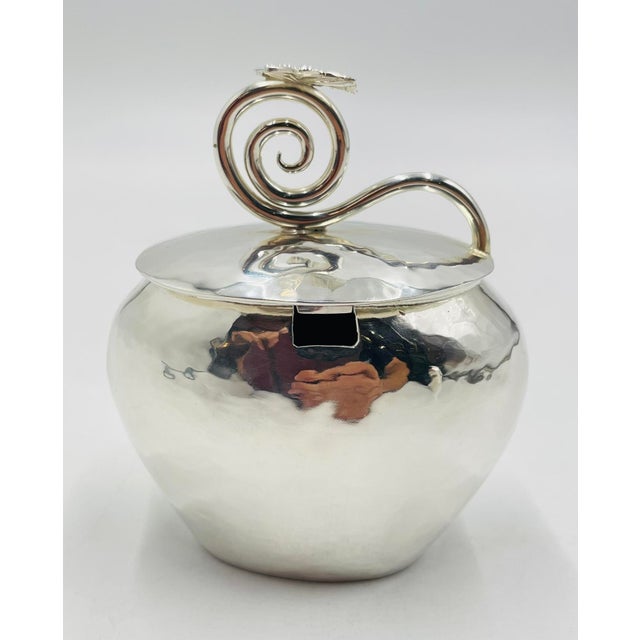 Vintage Emilia Castillo Mexican Silversmith Creamer and Sugar Bowl, Hand Signed For Sale - Image 14 of 18