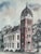 Brown 1970s Fayette County Courthouse, Georgia by Patsy Gullett 16 X 13 For Sale - Image 8 of 10