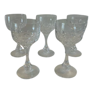 Late 20th Century Mikasa Crystal Wine Glasses- Set of 5
