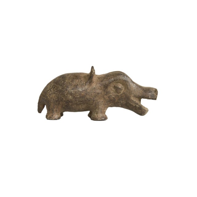 Vintage African Bronze Hippo For Sale In New York - Image 6 of 6
