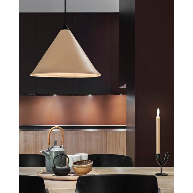 Namibia Leather Cone Small Lamp by Cuero Design For Sale - Image 4 of 18