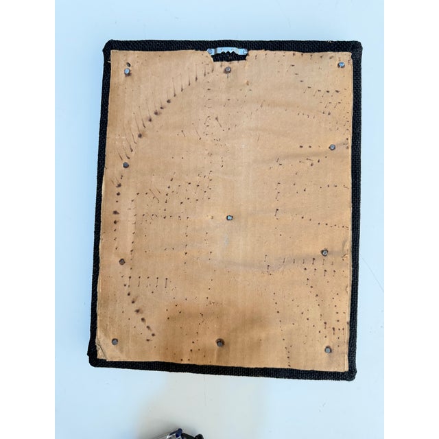 Wood One-of-a-Kind Handcrafted Copper Wire Geometric Wall Sculpture on Wood For Sale - Image 7 of 12