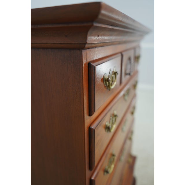 Eldred Wheeler Cherry 2 Piece Small Scale Highboy Silver Chest For Sale - Image 9 of 12