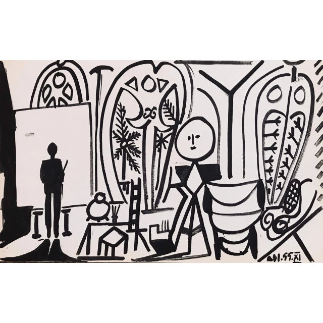 Title: Untitled 11 dated 1/11/1955 Artist: Pablo Picasso Country: Spain Medium: Offset Marks: Numbered & dated in plate,...