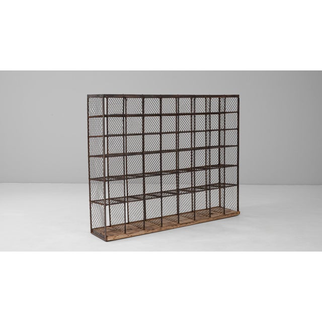 Mid 20th Century 20th Century French Metal Shelf On Wooden Base For Sale - Image 5 of 18