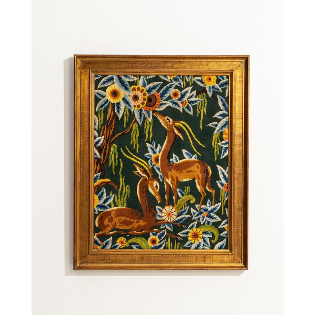 1960s 1960s France Yellow Tapestry Wall Hanging For Sale - Image 5 of 15