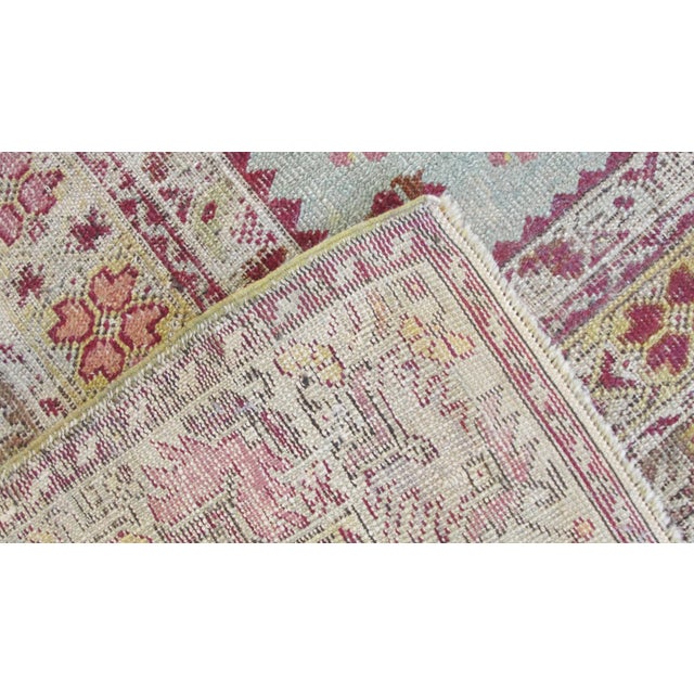 Tribal Antique Turkish Ghiordesh/ Oushak Carpet, 8'1" X 11' Unusual For Sale - Image 3 of 9