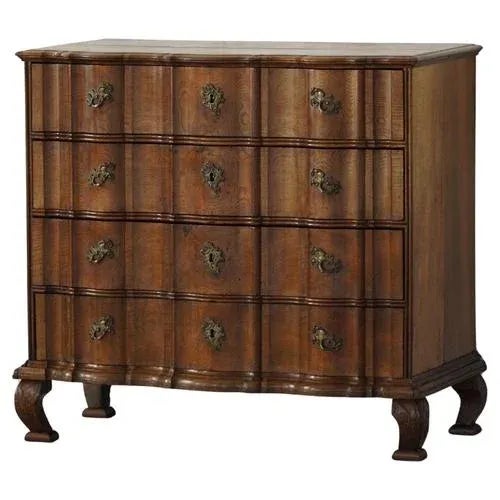 Antique Baroque Oak Chest of Drawers with Cabriole Legs, Late 18th Century For Sale - Image 18 of 18