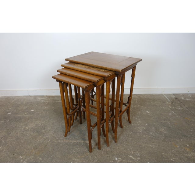 1950s Mid Century Modern Thonet Bent Wood Nesting Tables 4 Pieces Chairish
