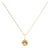 10K Yellow Gold Orange Citrine and 1/10 Cttw Diamond Accent Halo Pendant Necklace For Sale
