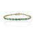 Chic 6 Carats Natural Zambian Emerald 14k Gold Bracelet For Sale - Image 4 of 10