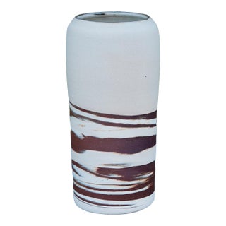 Marbled Stoneware Vase For Sale
