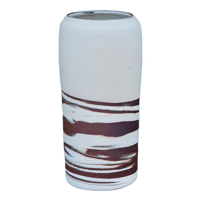 Marbled Stoneware Vase For Sale
