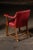 Late 20th Century Set of Four Tufted Leather Bankers Chairs in Red For Sale - Image 9 of 17