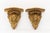 Pair of Baroque Style Gilt Masque Wall Appliques, with scrolling foliate motifs. 18" H x 18.75" W x 13" D. Provenance:...
