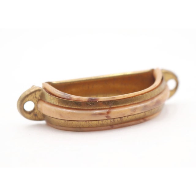 Art Deco Set of Vintage 2.625 In. Art Deco Bakelite & Steel Drawer Pulls For Sale - Image 3 of 6