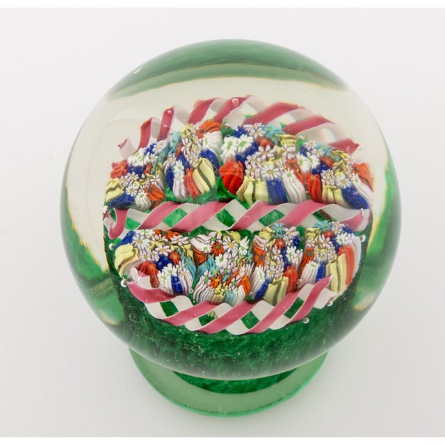 French Collection of Six Collection of Murano and French Glass Paperweights For Sale - Image 3 of 13