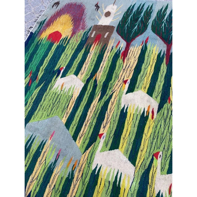 Vintage Egyptian Wissa Wassef Woven Tapestry For Sale - Image 3 of 17