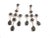 Early 20th Century 1940s Onyx Diamente Sterling Chandelier Earrings - 2 Pieces For Sale - Image 5 of 5