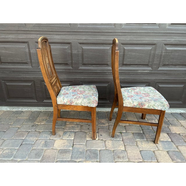 Wood Broyhill Premier Mid 20th Century Brutalist Style Dining Chairs For Sale - Image 7 of 12
