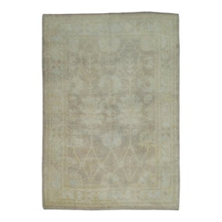 Vintage Inspired Turkish Oushak Carpet - 4'2" x 6'2" For Sale
