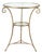 Hollywood Regency Gilt Iron and Glass Gueridon Side Table For Sale