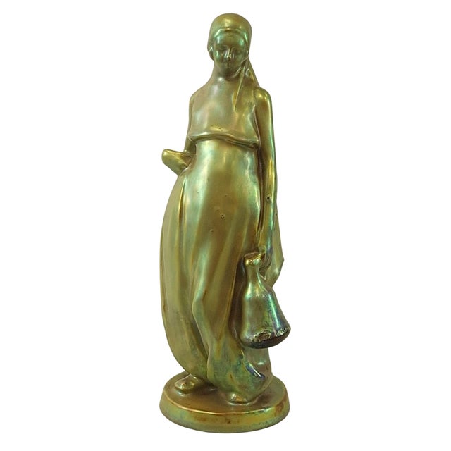 Art Nouveau Eosin Glazed Figure, 1920s For Sale - Image 10 of 10