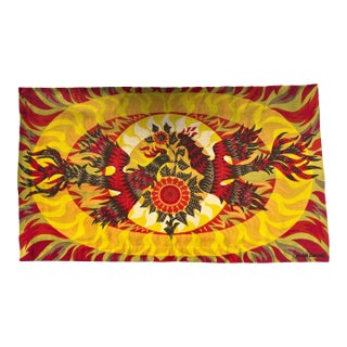 1960s “Les Phénix” Wool Tapestry by Alain Cornic, Atelier Robert Four For Sale