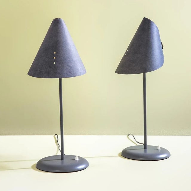 Man Ray Table Lamp mod. The Moon Under the Hat, 1972, Set of 2, in Good conditions. Designed 1970 to 1979 This piece has...