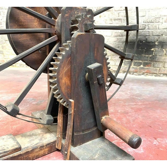 Contemporary Antique Japanese Spinning Wheel, 1890s For Sale - Image 3 of 11