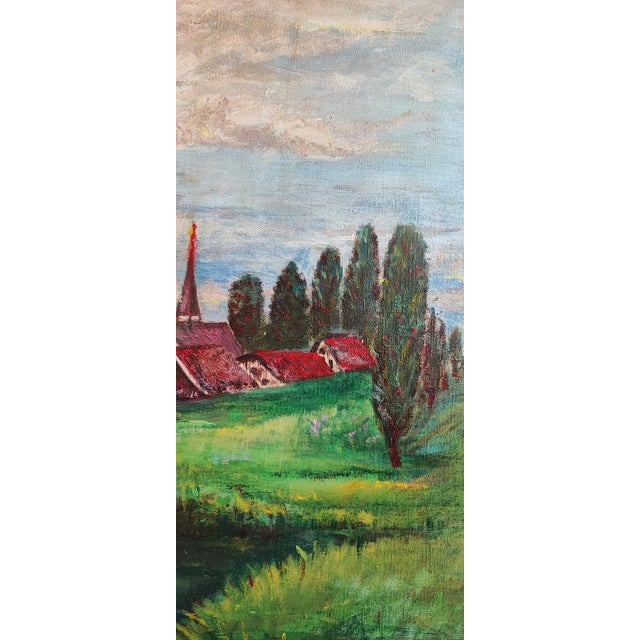 Olga Steiner, Balade des cygnes, 1928, Oil on Canvas For Sale - Image 7 of 10