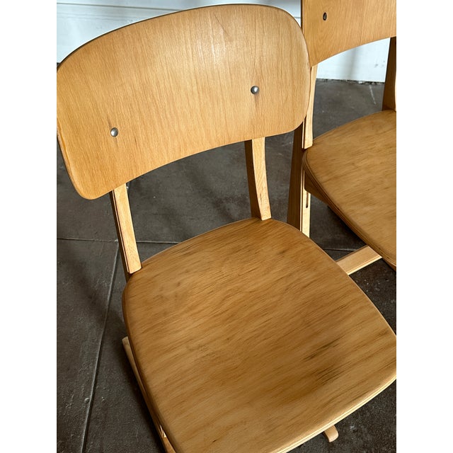 Vintage 1960's Mid Century Beechwood Dining Chairs For Sale - Image 17 of 18