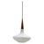 1950s Dutch Philips Wood and Opal Glass Pendant Lamp By Louis Kalff For Sale - Image 15 of 18