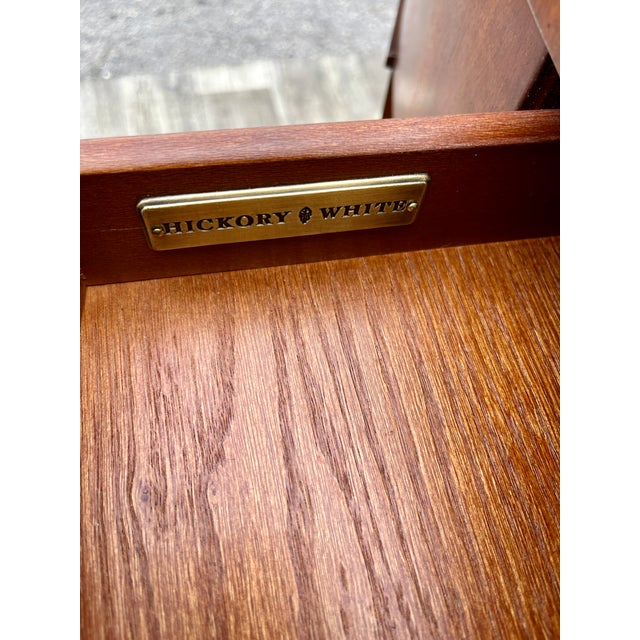 Late 20th Century Inlaid Writing Desk by Hickory & White Furniture. For Sale - Image 10 of 17