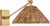 Marie Flanigan for Visual Comfort Signature Wimberley Single Library Wall Light in Soft Brass with Natural Wicker Shade For Sale