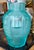Art Deco Art Deco Style Desna Czech Aqua Glass Vase For Sale - Image 3 of 7
