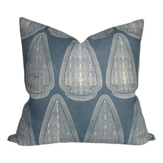 Artemis Linen Pillow Cover in Blue, 20x20 Pillow For Sale