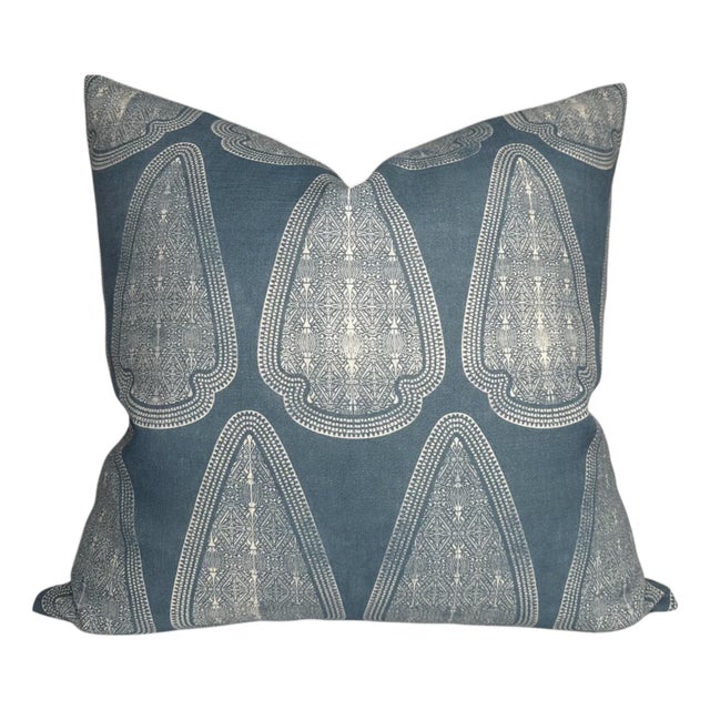 Artemis Linen Pillow Cover in Blue, 20x20 Pillow For Sale