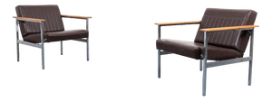 Italian Architectural Armchairs, 1960s, Set of 2