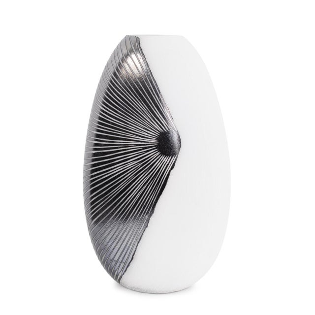 Oxman Hypnotic Tall Glass Vase For Sale - Image 9 of 11