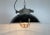 Industrial Black Enamel and Cast Iron Cage Pendant Light from Elektrosvit, 1960s For Sale - Image 13 of 15