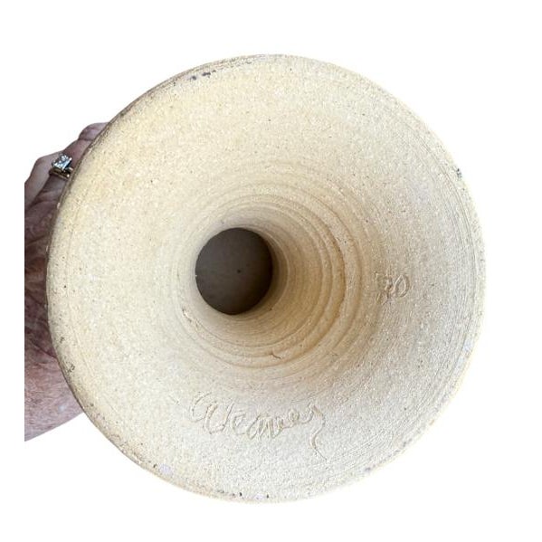American Vintage Studio Pottery Pedestal Pot Brutalist For Sale - Image 3 of 4