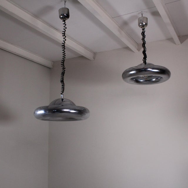 Gray Loto Style Pendants by Afra & Tobia Scarpa for Flos, 1960, Set of 2 For Sale - Image 8 of 8