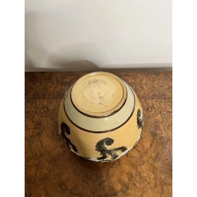 Antique Victorian Jardiniere from Doulton Lambeth, 1880 For Sale - Image 4 of 6