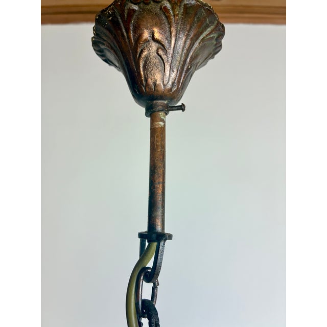 Antique Vintage 1960s Crystal Chandelier – Hand-Restored, Pink Hand-Painted Crystals For Sale - Image 6 of 17