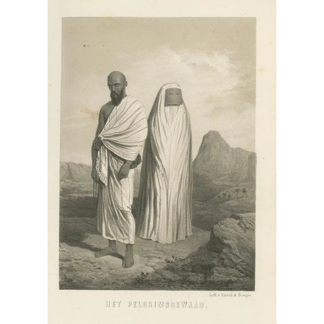Dozy, Islamic Pilgrim Attire of Mecca, 1863, Lithograph For Sale - Image 6 of 10